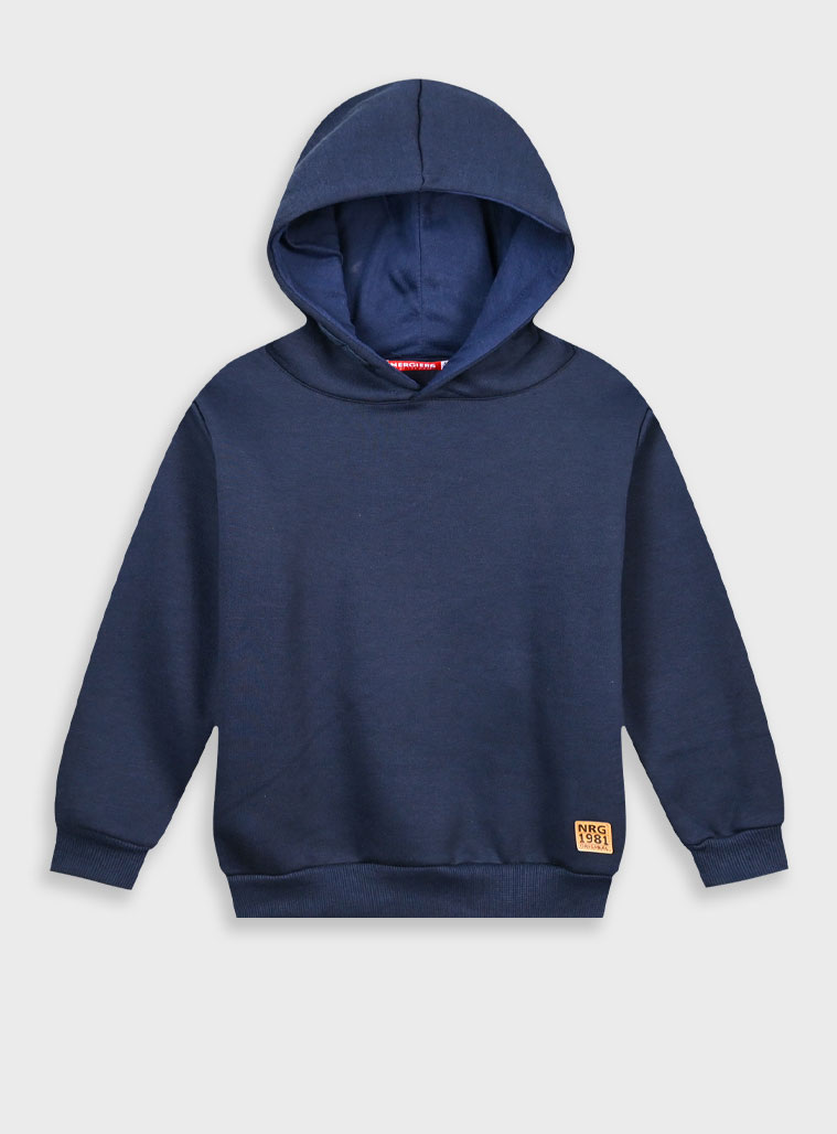 Μπλούζα φούτερ για αγόρι και κουκούλα - ΜΑΡΕΝ 12-100181-5-9-9