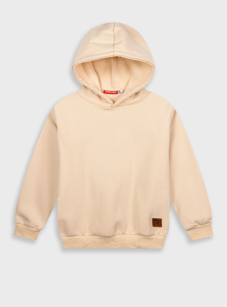 Μπλούζα φούτερ για αγόρι και κουκούλα - ΒΑΝΙΛΙΑ 12-100181-5-9-9