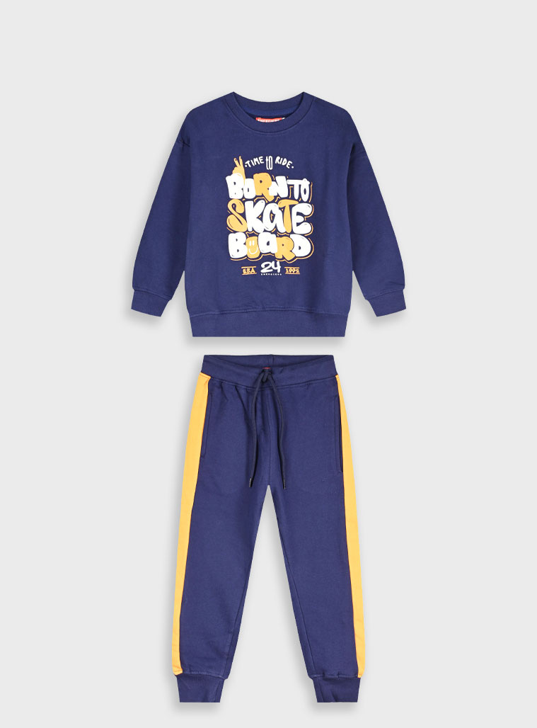 Φούτερ φόρμα με τύπωμα - 1 έτους, Μπλε εικόνα 1