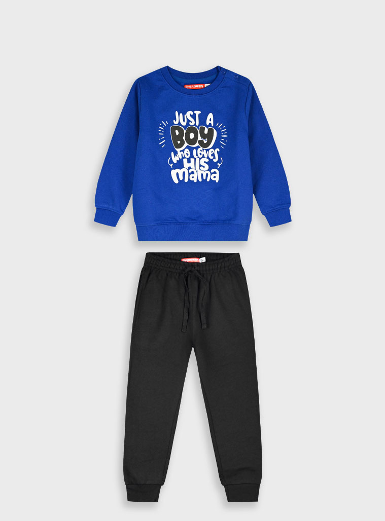 Φούτερ φόρμα με τύπωμα - 1 έτους, ΜΑΥΡΟ εικόνα 1