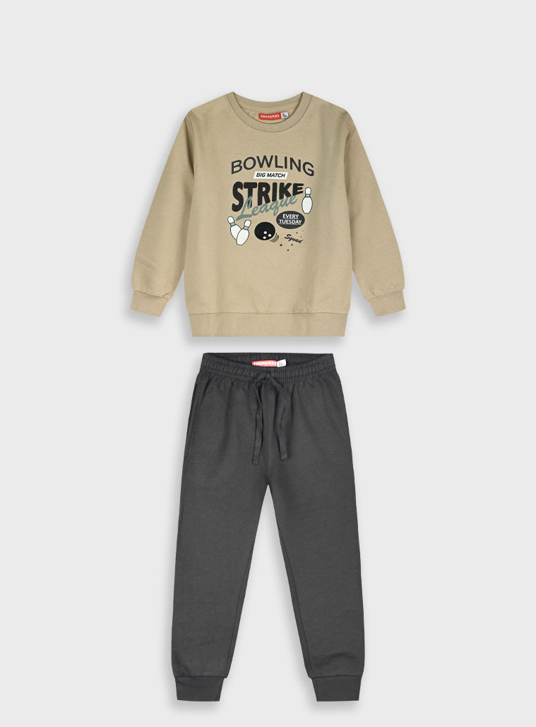 Φούτερ φόρμα με τύπωμα - ΑΝΘΡΑΚΙ 12-125189-0