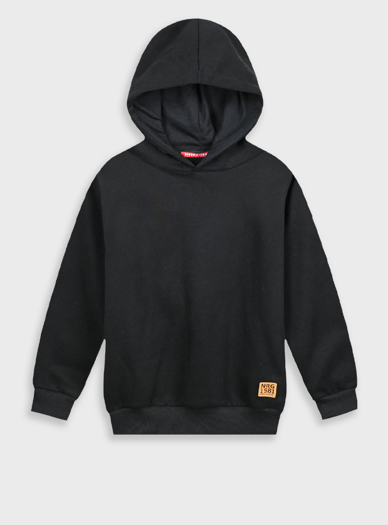 Μπλούζα φούτερ με κουκούλα για αγόρι - ΜΑΥΡΟ 13-100081-5-9-9