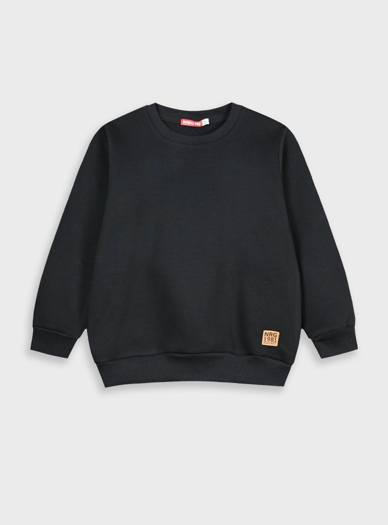 Energiers Basic Line μπλούζα φούτερ για αγόρι - 6 ετών, ΜΑΥΡΟ εικόνα 1