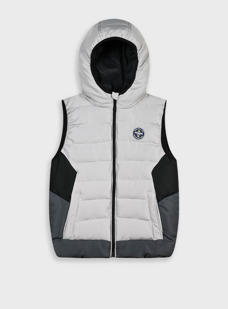 Αμάνικο μπουφάν γιλέκο - 6 ετών, ΑΝΟΙΧΤΟ ΓΚΡΙ εικόνα 1