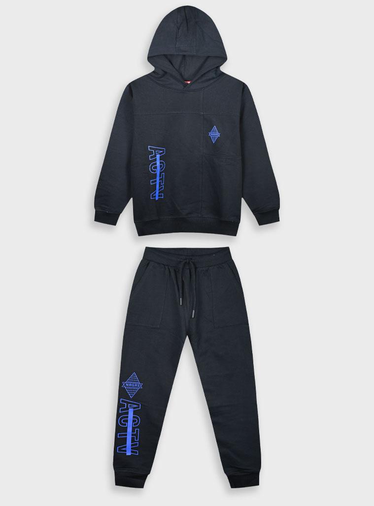 Φούτερ φόρμα με τύπωμα - 6 ετών, ΜΑΥΡΟ εικόνα 1