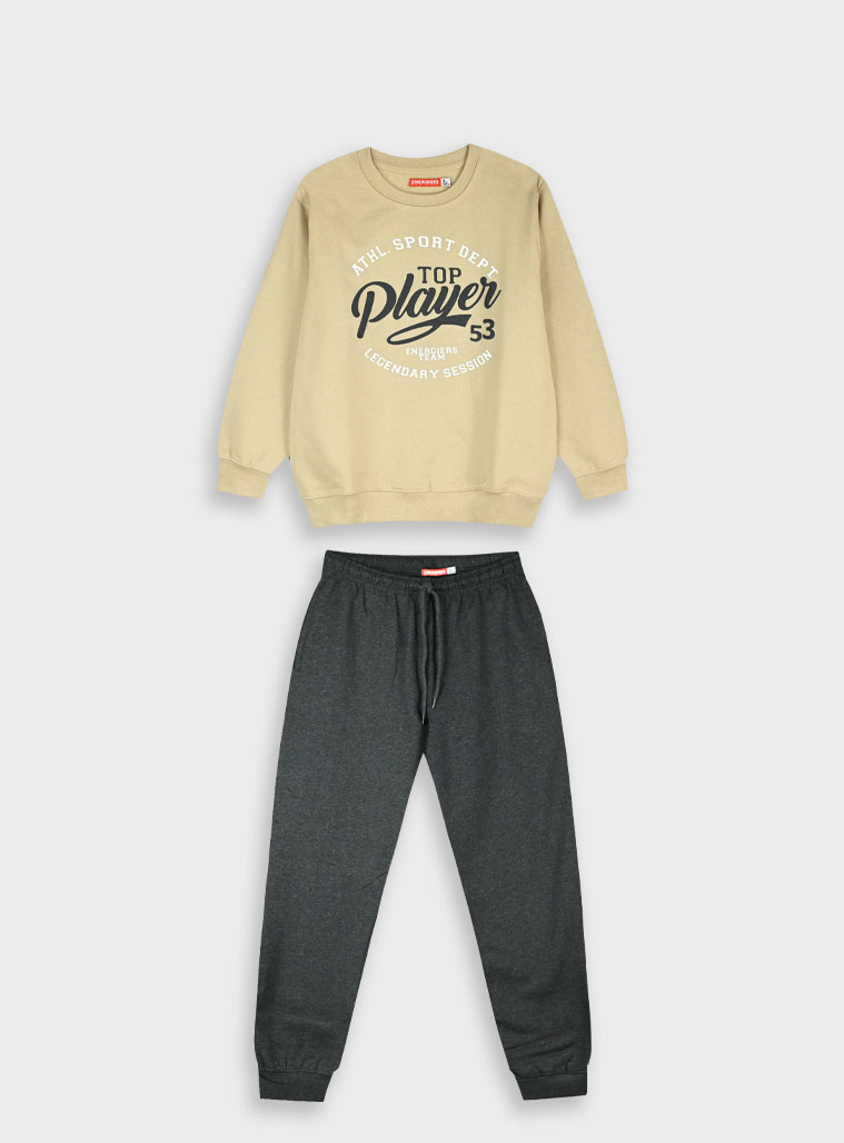 Φούτερ φόρμα με τύπωμα - 6 ετών, ΑΝΘΡΑΚΙ εικόνα 1