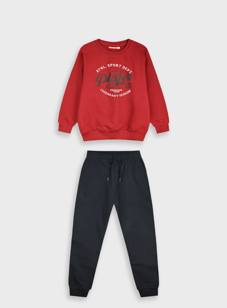 Φούτερ φόρμα με τύπωμα - 6 ετών, ΜΑΥΡΟ εικόνα 1