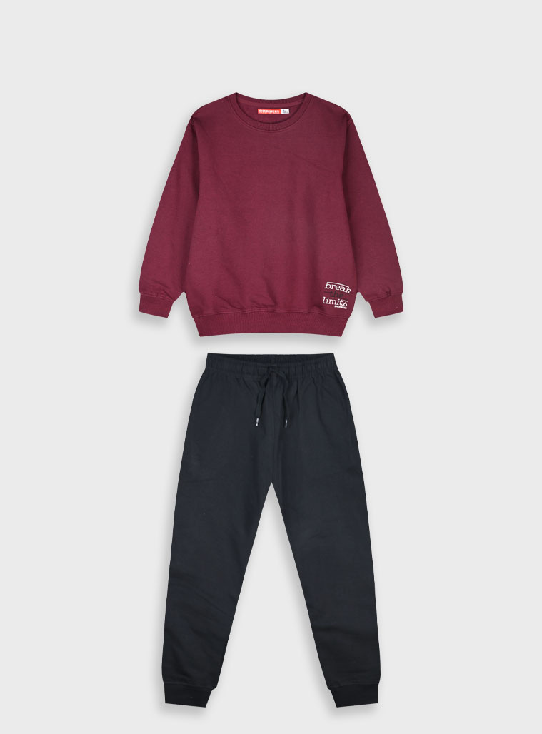 Φούτερ φόρμα με τύπωμα - 14 ετών, ΜΑΥΡΟ εικόνα 1