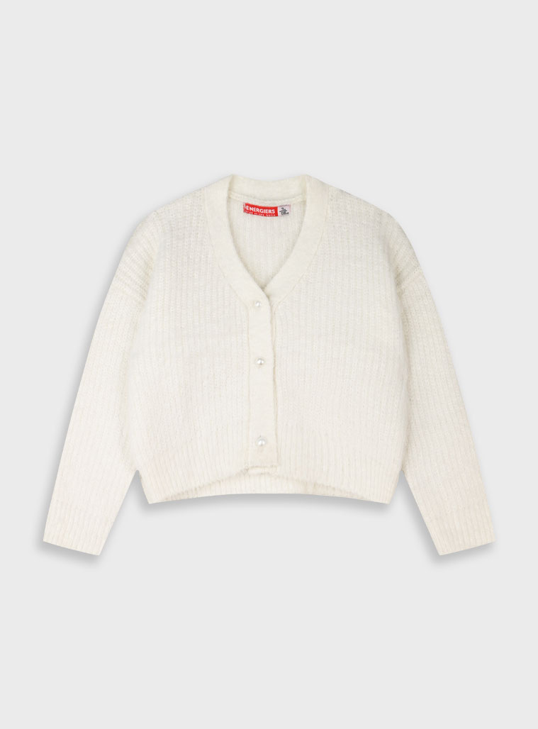 Πλεκτή ζακέτα - Εκρού 15-125300-6