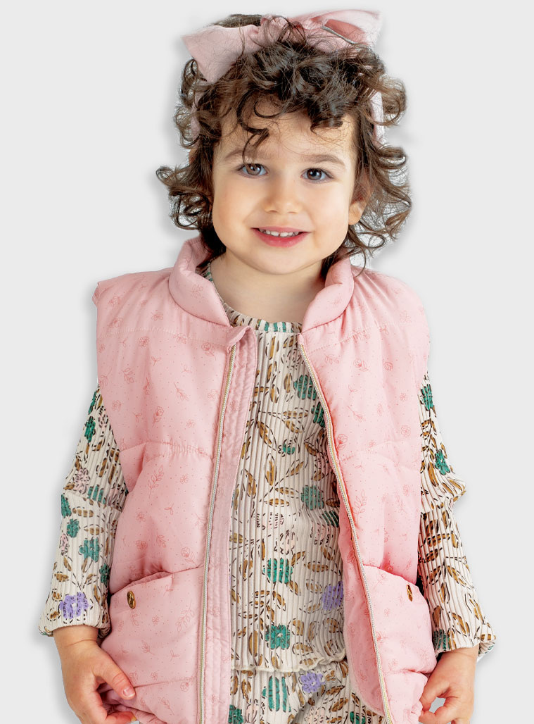 Αμάνικο μπουφάν γιλέκο - ΣΚΟΝΙΣΜΕΝΟ ΡΟΖ 15-125314-1 φωτογραφία