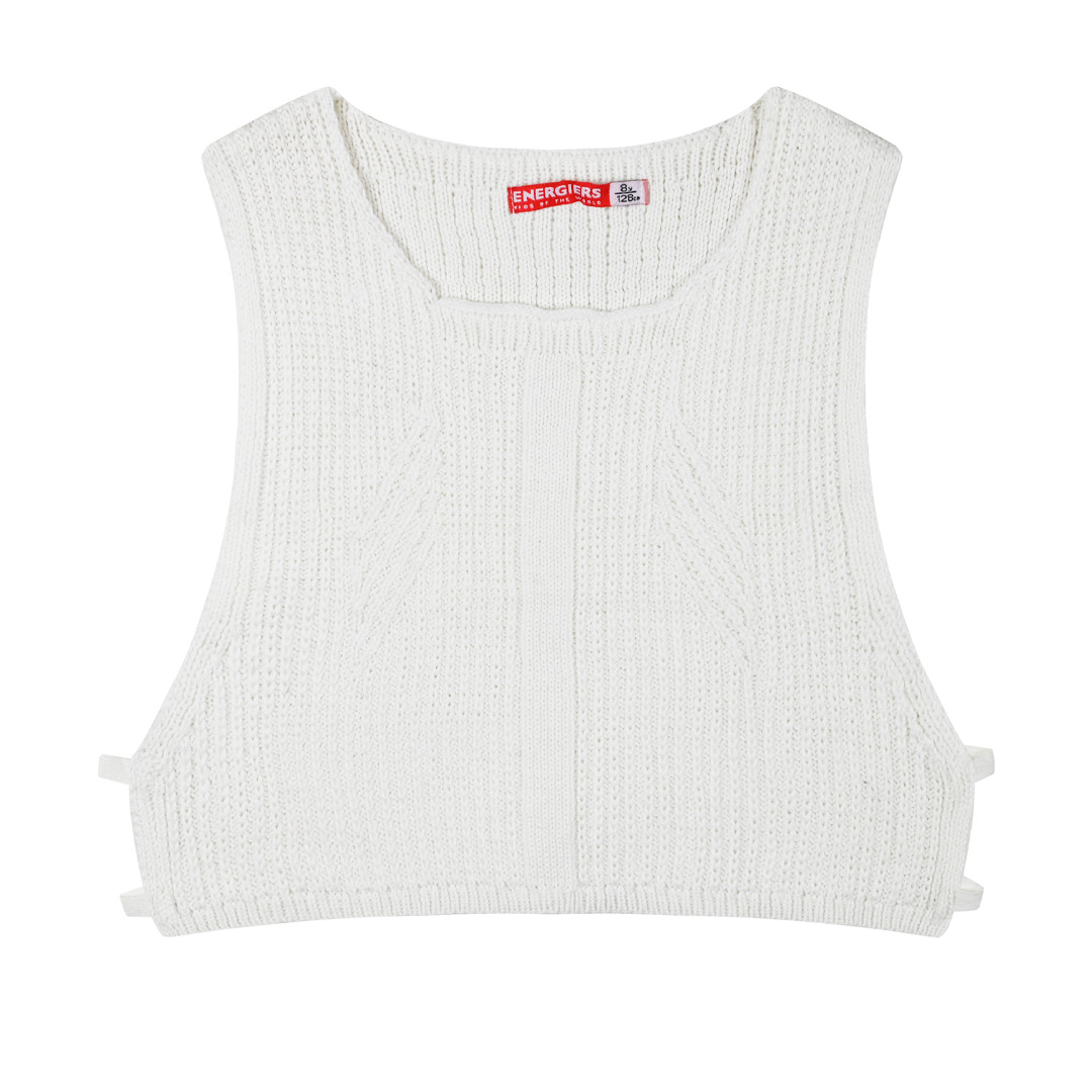 Πλεκτό γιλέκο - 4 ετών, Εκρού εικόνα 1