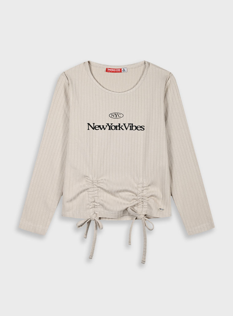 Μακρυμάνικη ριπ μπλούζα – ΜΑΥΡΟ 16-125232-5