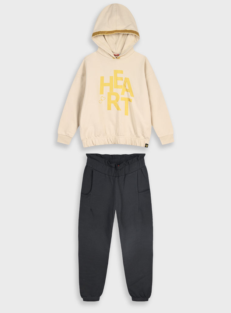 Φούτερ φόρμα με τύπωμα - ΜΑΥΡΟ 16-125254-0