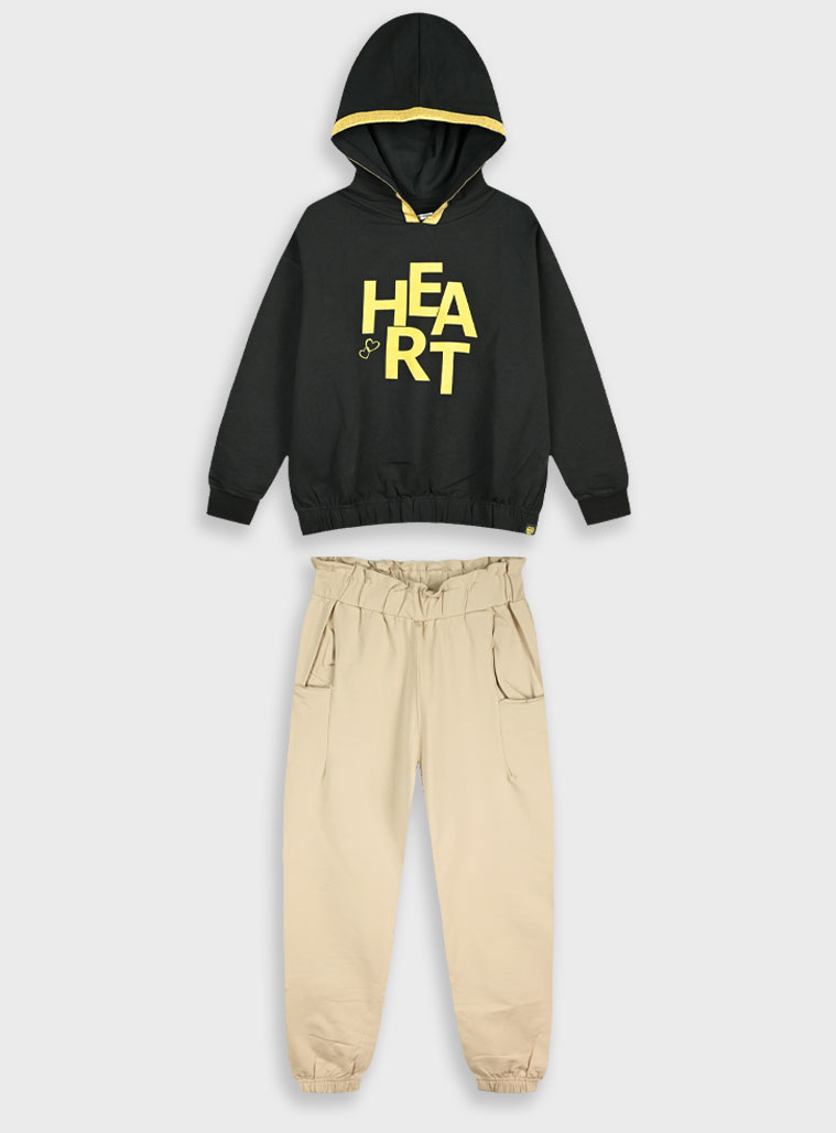 Φούτερ φόρμα με τύπωμα – ΜΑΥΡΟ 16-125254-0