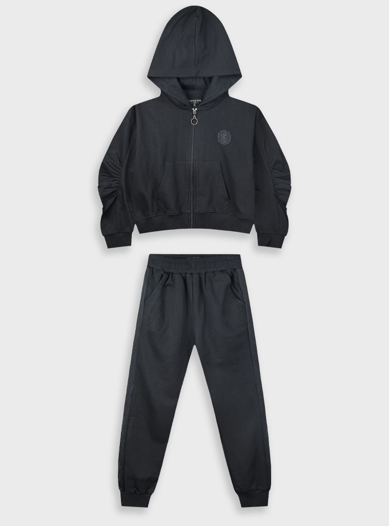 Φούτερ φόρμα με κέντημα - 6 ετών, ΜΑΥΡΟ εικόνα 1