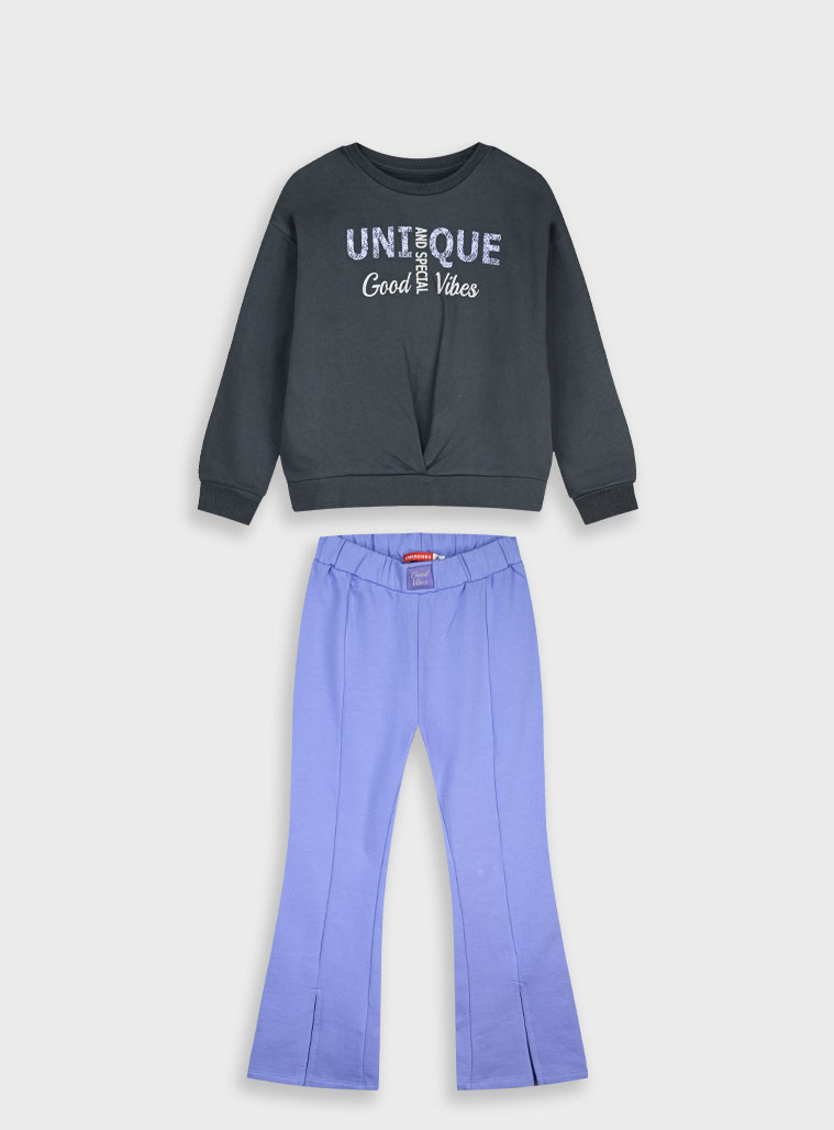 Φούτερ φόρμα με τύπωμα - 6 ετών, ΛΙΛΑ εικόνα 1