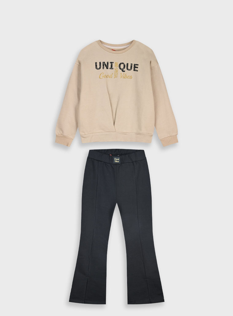 Φούτερ φόρμα με τύπωμα - 6 ετών, ΜΑΥΡΟ εικόνα 1