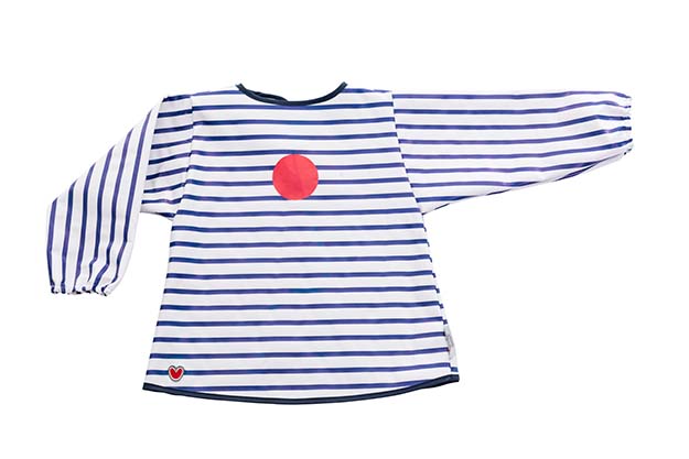 Εικόνα 1 Σαλιάρα-Ποδιά Με Μανίκια Μπλε Navy Ριγέ Baby To Love BTL302009