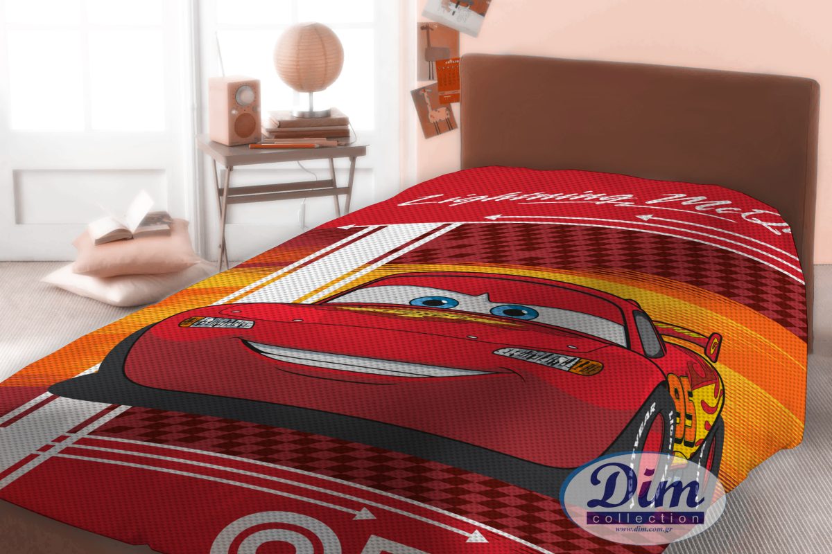 Disney Κουβέρτα Μονή Πικέ 160x240εκ. Cars 575 Digital Print Disney Dimcol