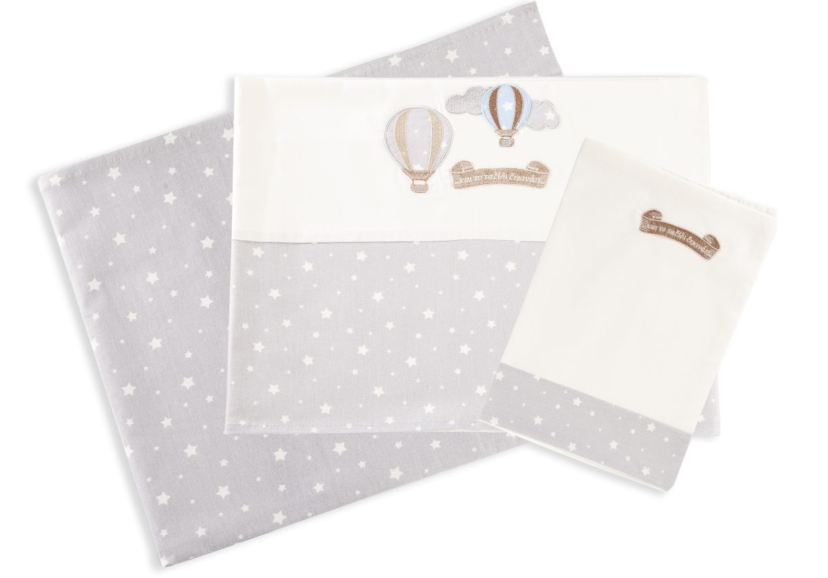 Εικόνα 1 Σετ Σεντόνια Μπεμπέ 120x170εκ. Αερόστατο 01 Dimcol.