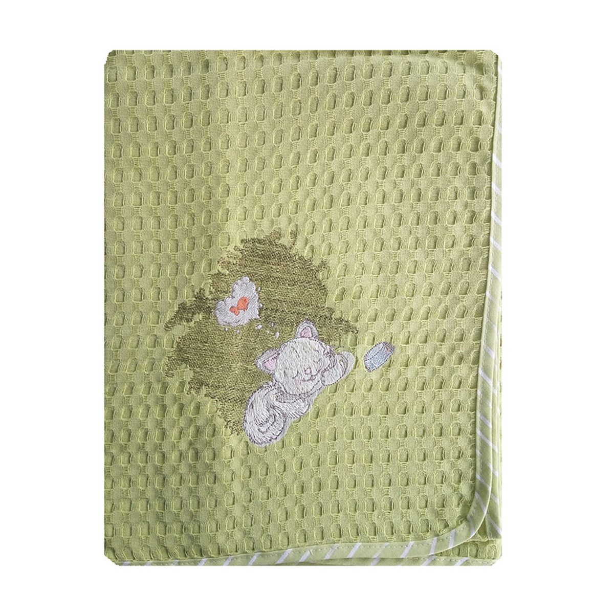 DimCol Κουβέρτα Αγκαλιάς Πικέ 80x110εκ. Γατάκι 128 Dim Collection