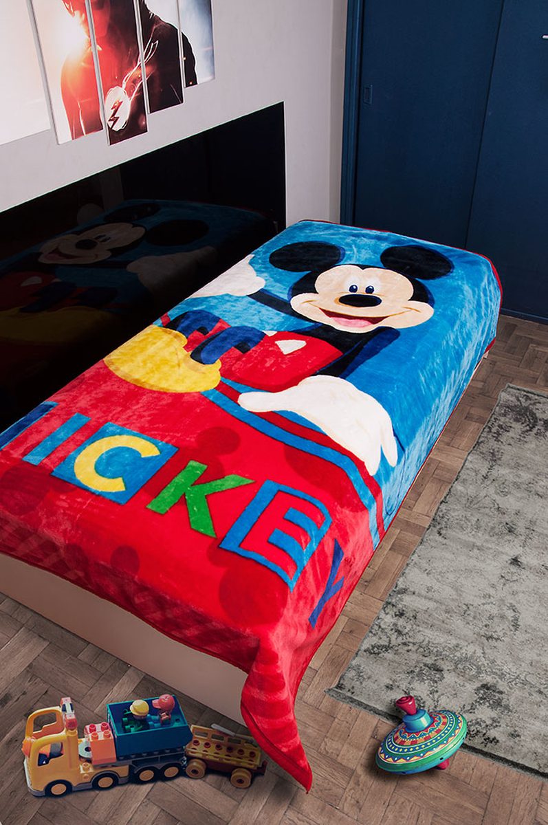 Disney Κουβέρτα Μονή Βελουτέ 160x220εκ. Mickey 561 Disney Dimcol