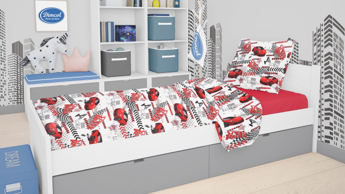 Εικόνα 1 Παπλωματοθήκη Polycotton Μονή 160x240εκ. Speed Racer 290 Dimcol