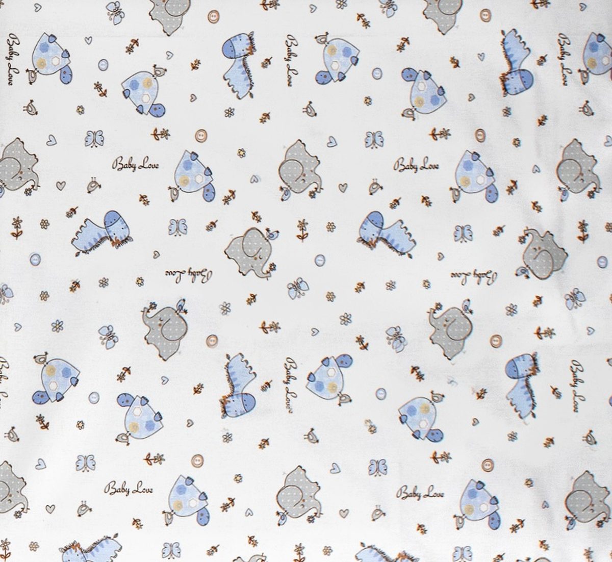 DimCol Πάνα Χασές Βαμβακερή Bebe 80x80εκ. Elephant 174 Blue Dimcol