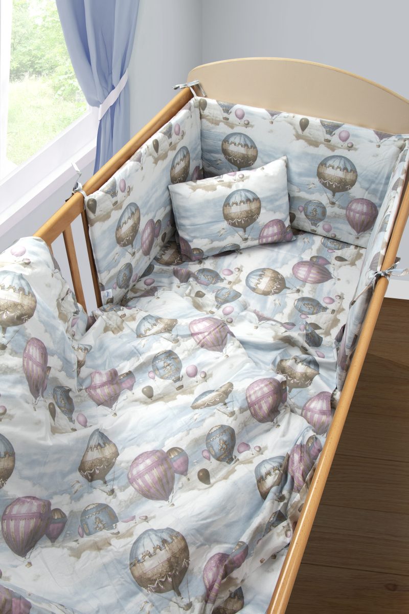 DimCol Σετ Κούνιας 6τμχ Μπεμπέ Βαμβακερά Εμπριμέ Journey 601 Dimcol