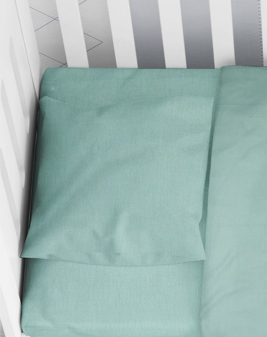 Εικόνα 1 Μαξιλαροθήκη Φάκελος Βαμβακερή Bebe 35x45εκ. Solid 497 Aqua DIMcol