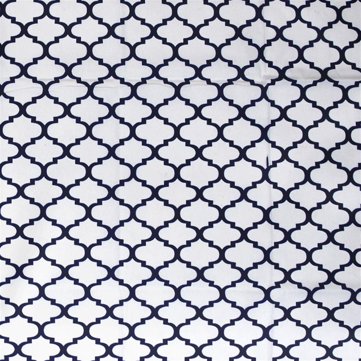 Σεντόνι Μεμονωμένο Βαμβακερό Λίκνου 80x110εκ. Windows 176 White-Dark Blue DIMcol