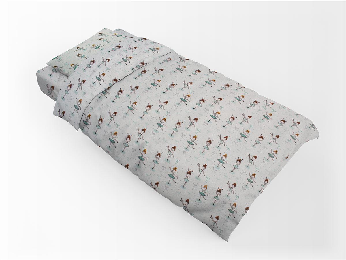 DimCol Σετ Σεντόνια 3τμχ Φανελένια Μονά 160x240εκ. Μπαλαρίνα 166 Green DimCol