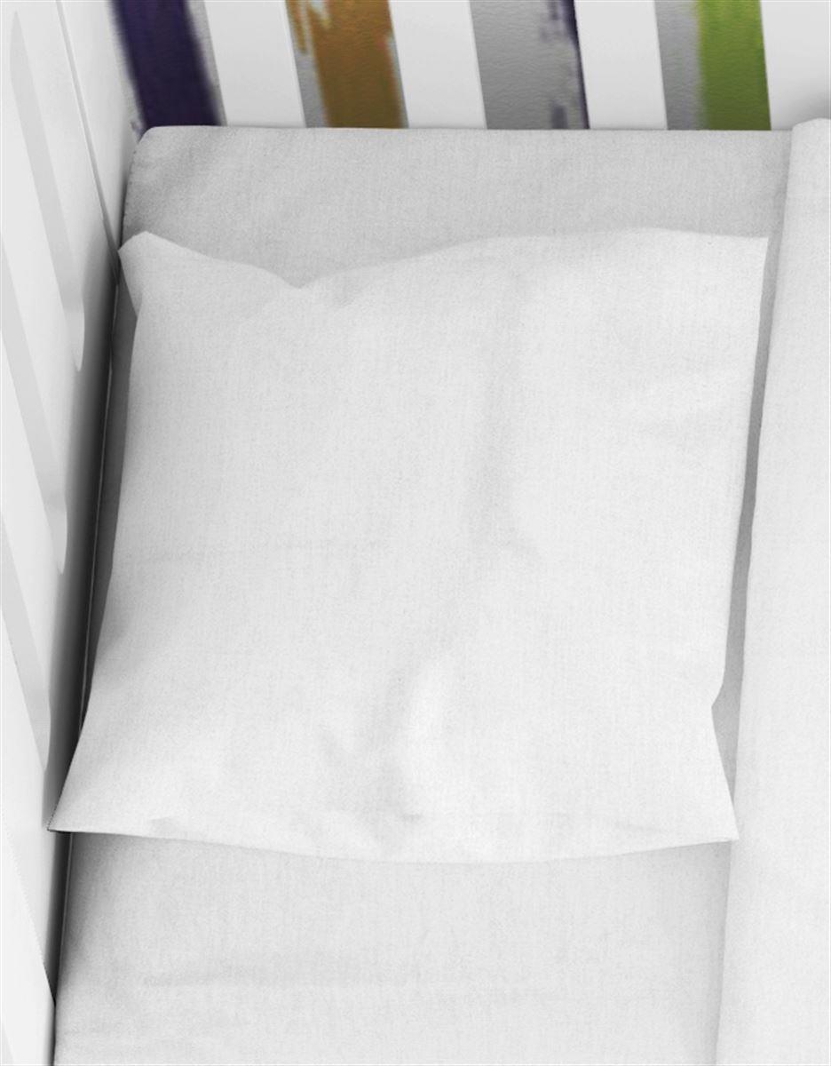 Εικόνα 1 Μαξιλαροθήκη Μονόχρωμη Βαμβακερή Bebe 35x45εκ. Solid 491 White DimCol