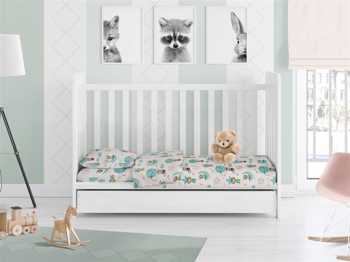 Σεντόνι Μεμονωμένο Βαμβακερό Με Λάστιχο Κούνιας 70x140+15εκ. Reach The Stars...