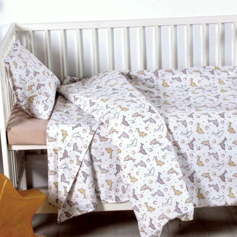 SBaby Σετ Σεντόνια Βαμβακερά Λίκνου 80x110εκ. Dillon Sb home