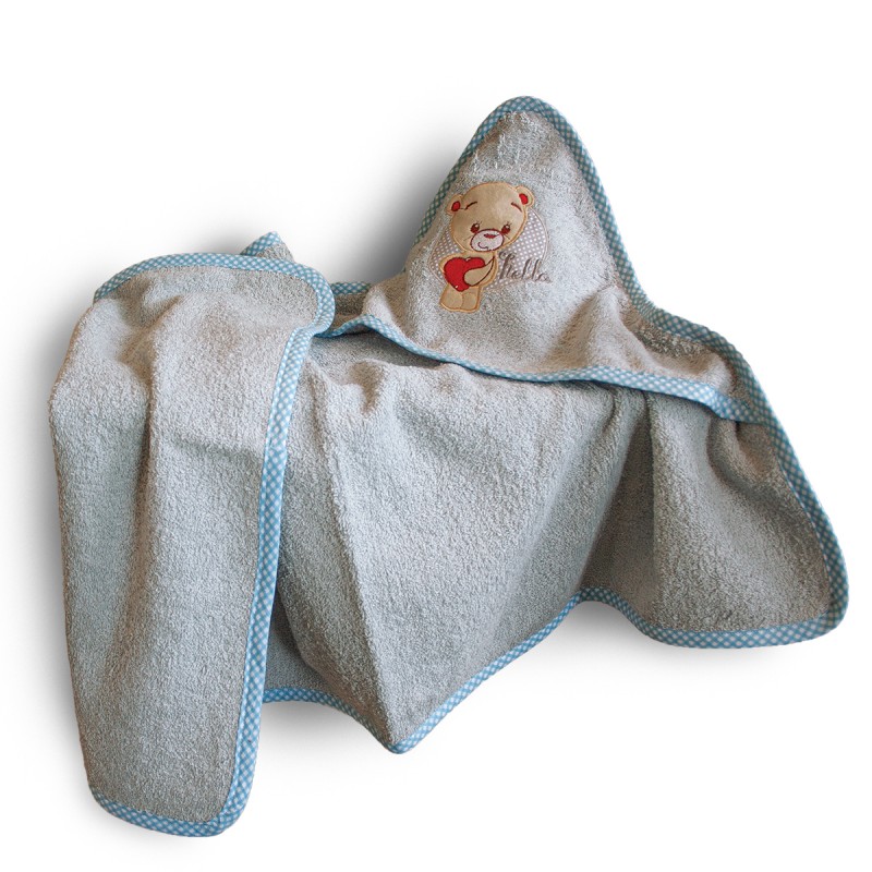 SBaby Κάπα Με Κουκούλα Βαμβακερή Bebe 75x75εκ. Hello Silver SBaby