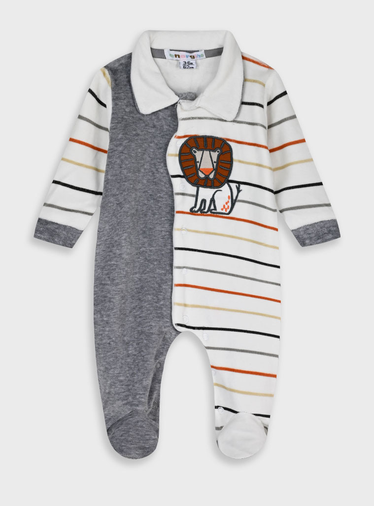 energiers Βρεφικό βελουτέ φορμάκι - Ριγέ 11-125456-9