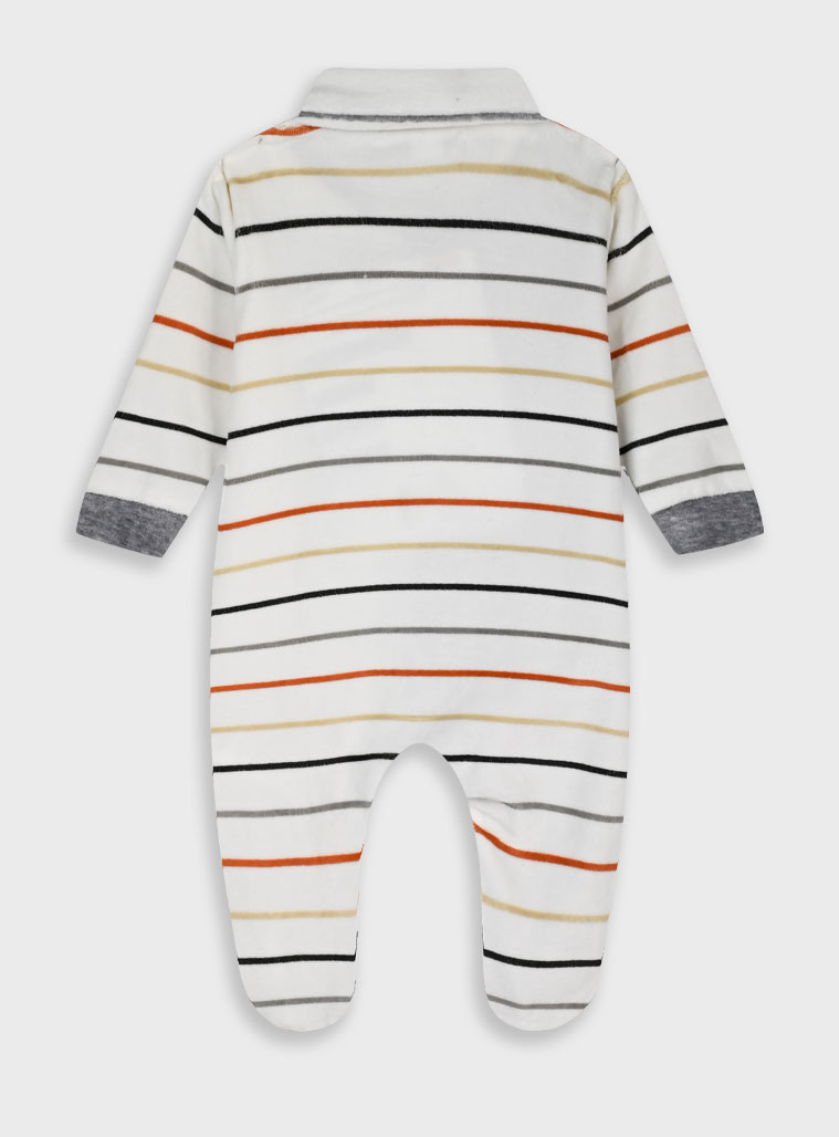 Βρεφικό βελουτέ φορμάκι - Ριγέ 11-125456-9 φωτογραφία