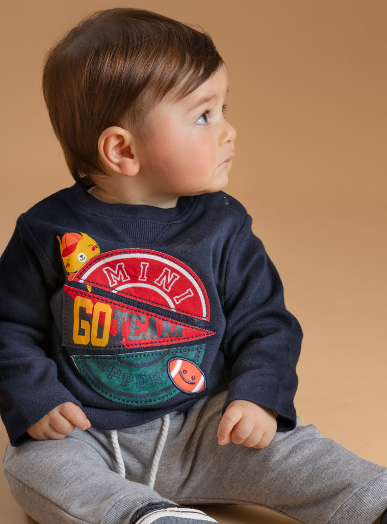 Βρεφικό σετ μπλούζα με παντελόνι - ΜΕΛΑΝΖΕ 11-125480-0 φωτογραφία