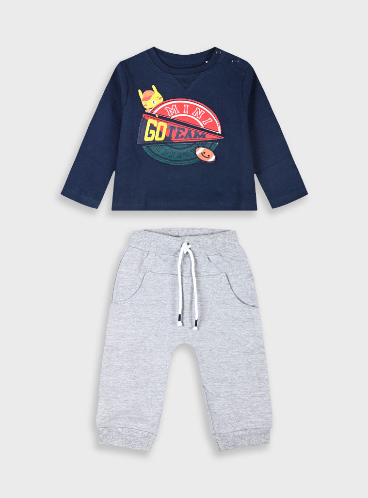 energiers Βρεφικό σετ μπλούζα με παντελόνι - ΜΕΛΑΝΖΕ 11-125480-0