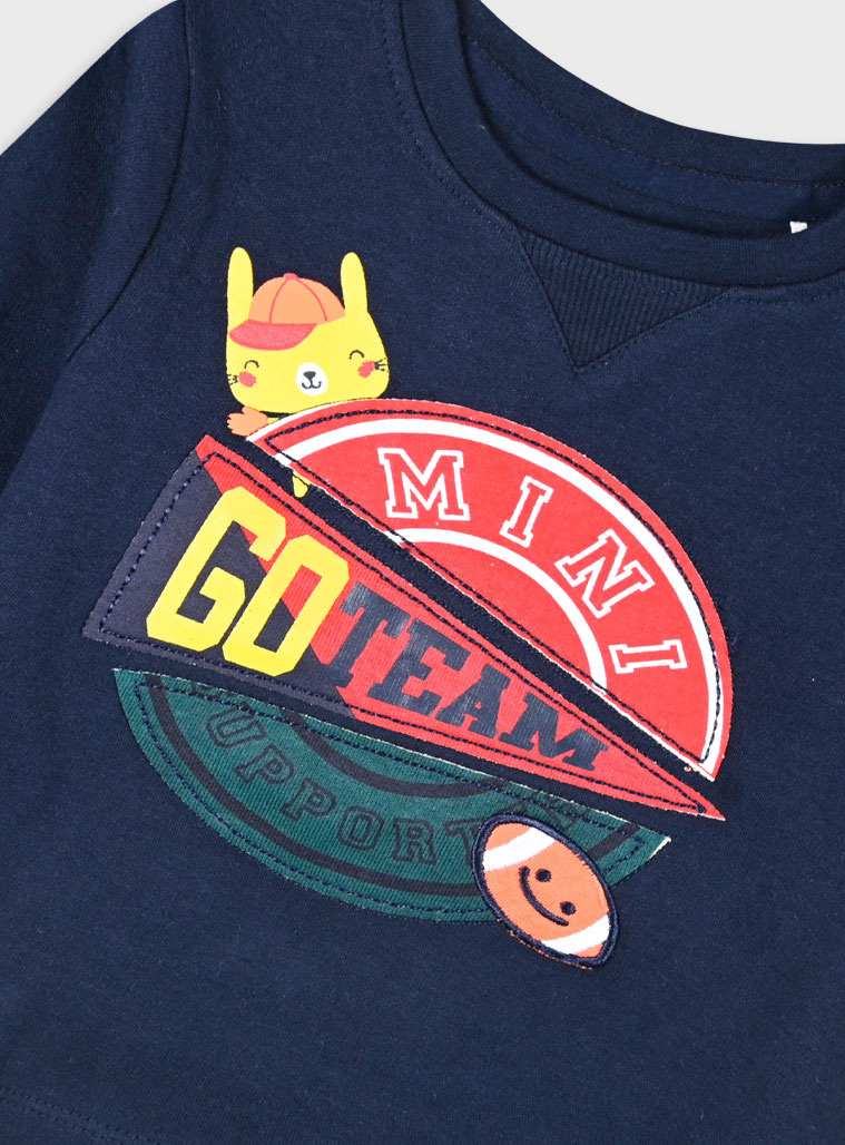 Βρεφικό σετ μπλούζα με παντελόνι - ΜΕΛΑΝΖΕ 11-125480-0 φωτογραφία