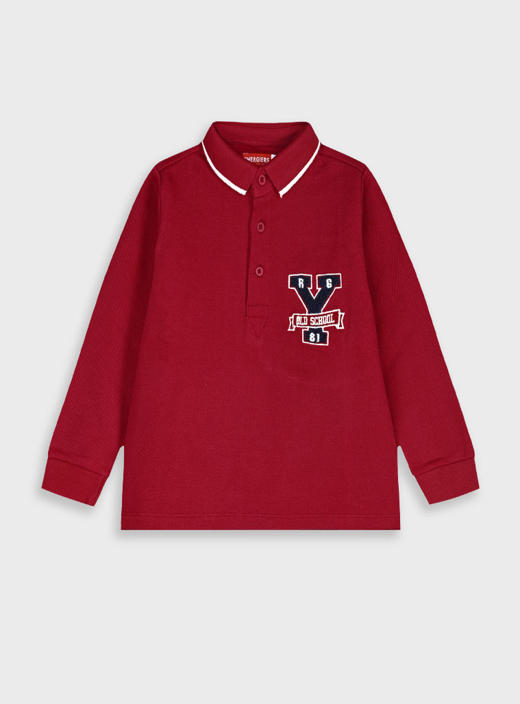 Μπλούζα πόλο - 1 έτους, ΜΠΟΡΝΤΩ εικόνα 1