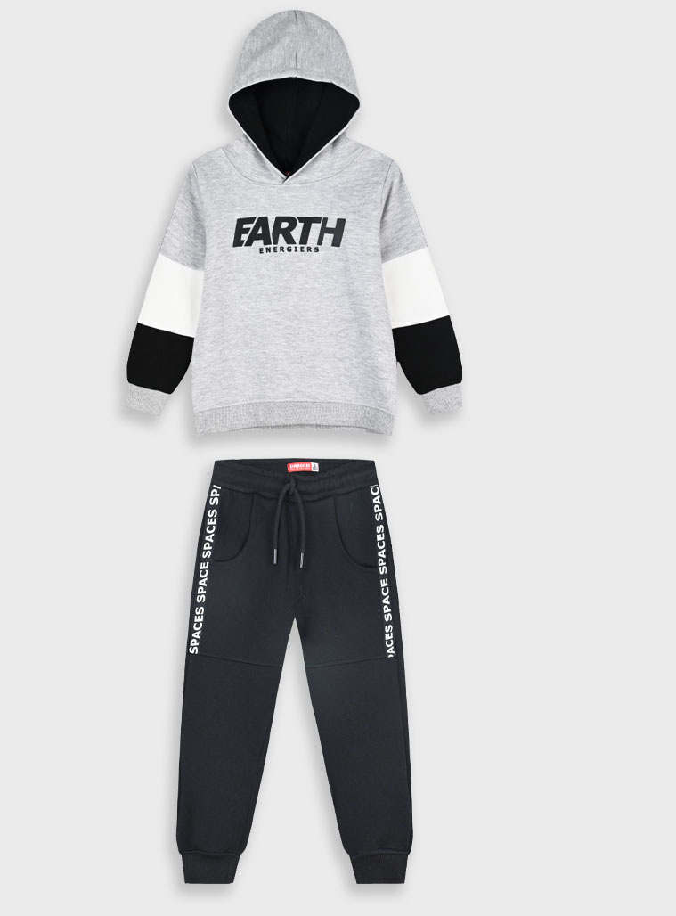 Φούτερ φόρμα με τύπωμα - ΜΑΥΡΟ 12-125144-0