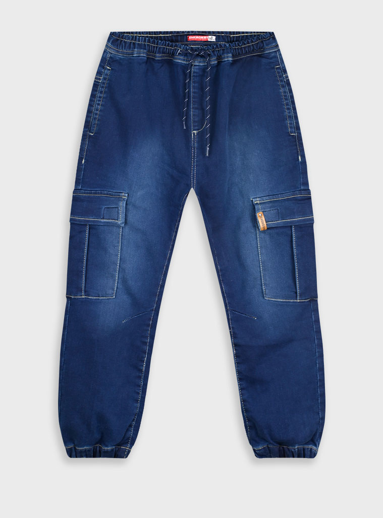 energiers Τζην παντελόνι cargo - ΜΠΛΕ ΤΖΗΝ 13-125001-2