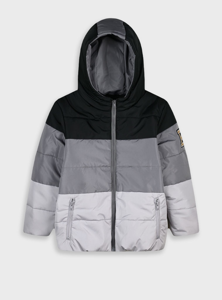 Μπουφάν με κουκούλα - 6 ετών, ΣΚΟΥΡΟ ΓΚΡΙ εικόνα 1