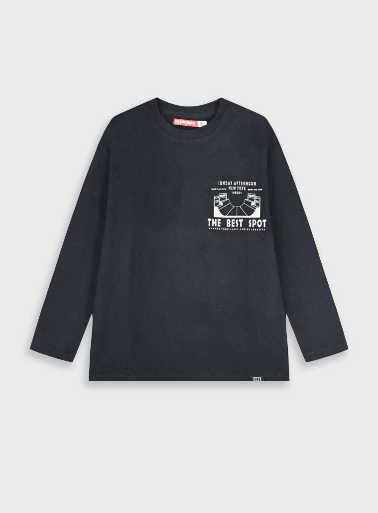 Μακρυμάνικη μπλούζα - 6 ετών, ΜΑΥΡΟ εικόνα 1