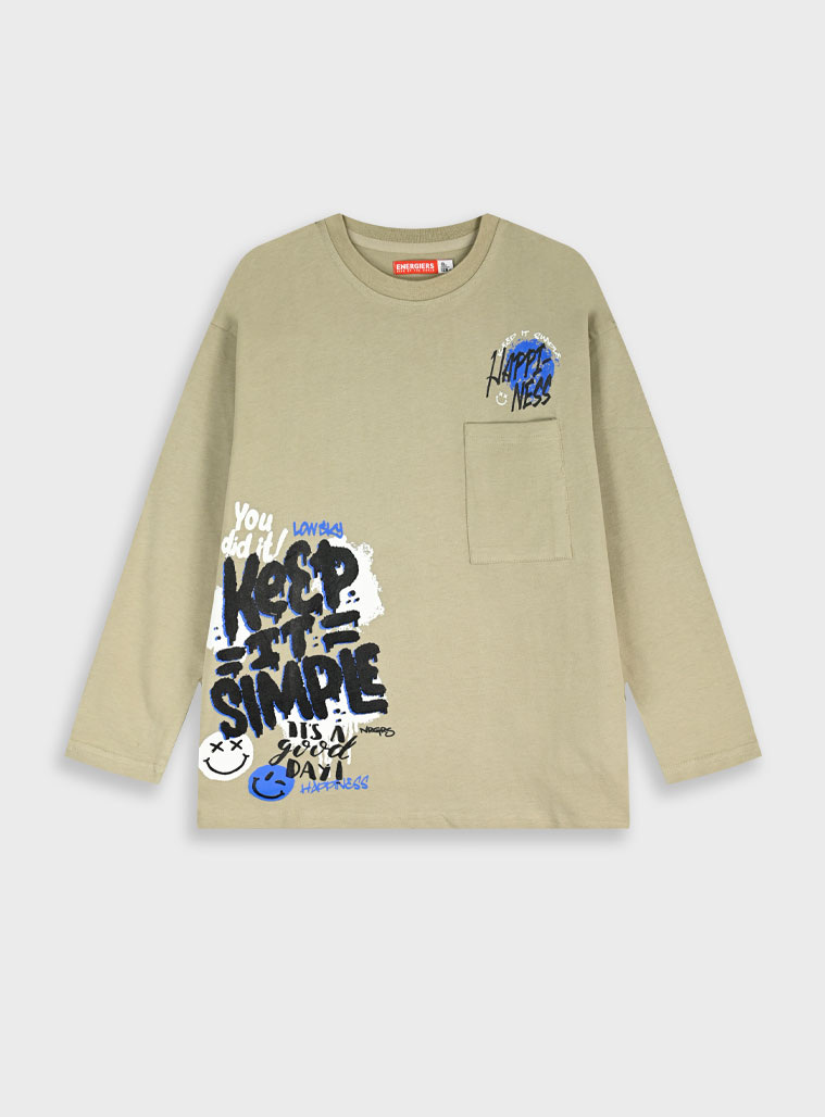 Μακρυμάνικη μπλούζα - 6 ετών, SMOKE GREY εικόνα 1