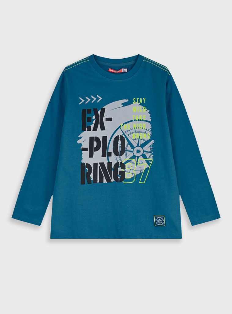 Μακρυμάνικη μπλούζα - 6 ετών, ΠΕΤΡΟΛ εικόνα 1