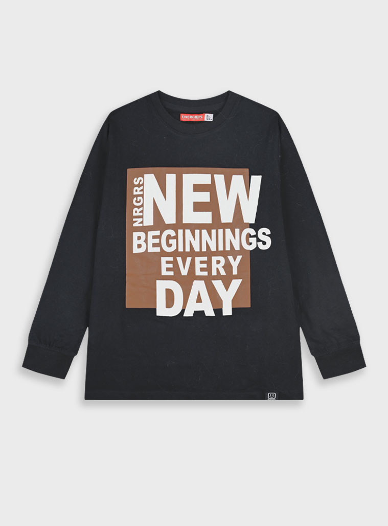 Μακρυμάνικη μπλούζα - 6 ετών, ΜΑΥΡΟ εικόνα 1