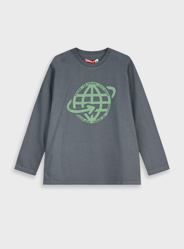 Μακρυμάνικη μπλούζα - 6 ετών, ΑΝΘΡΑΚΙ εικόνα 1